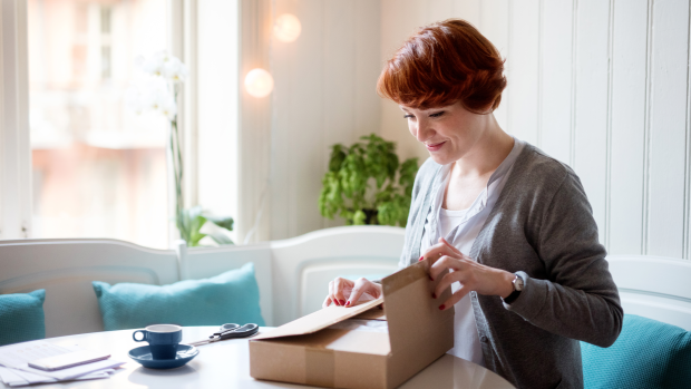Woman demonstrating proper packaging