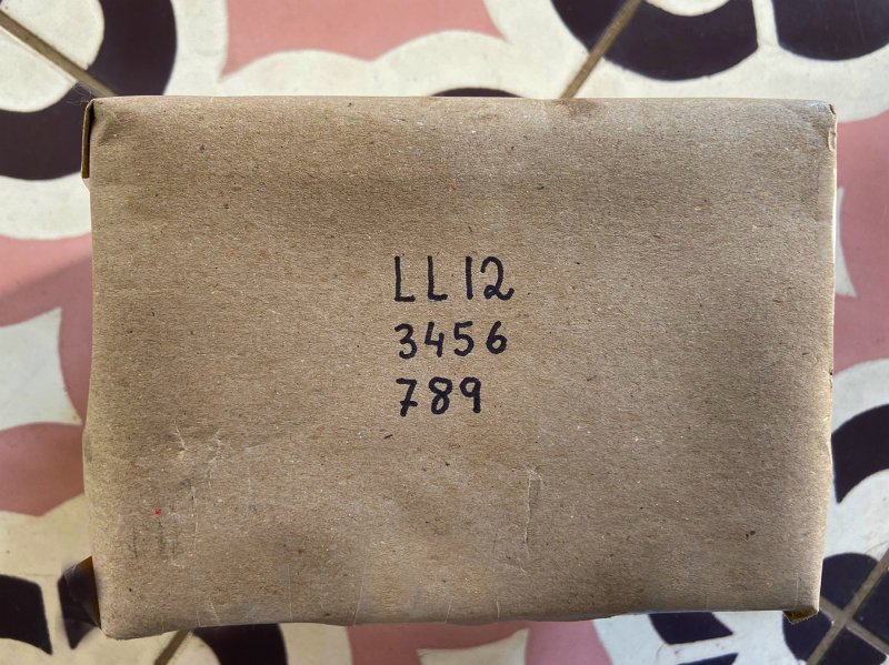 Package with send code