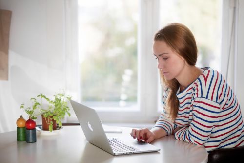 Female with laptop
