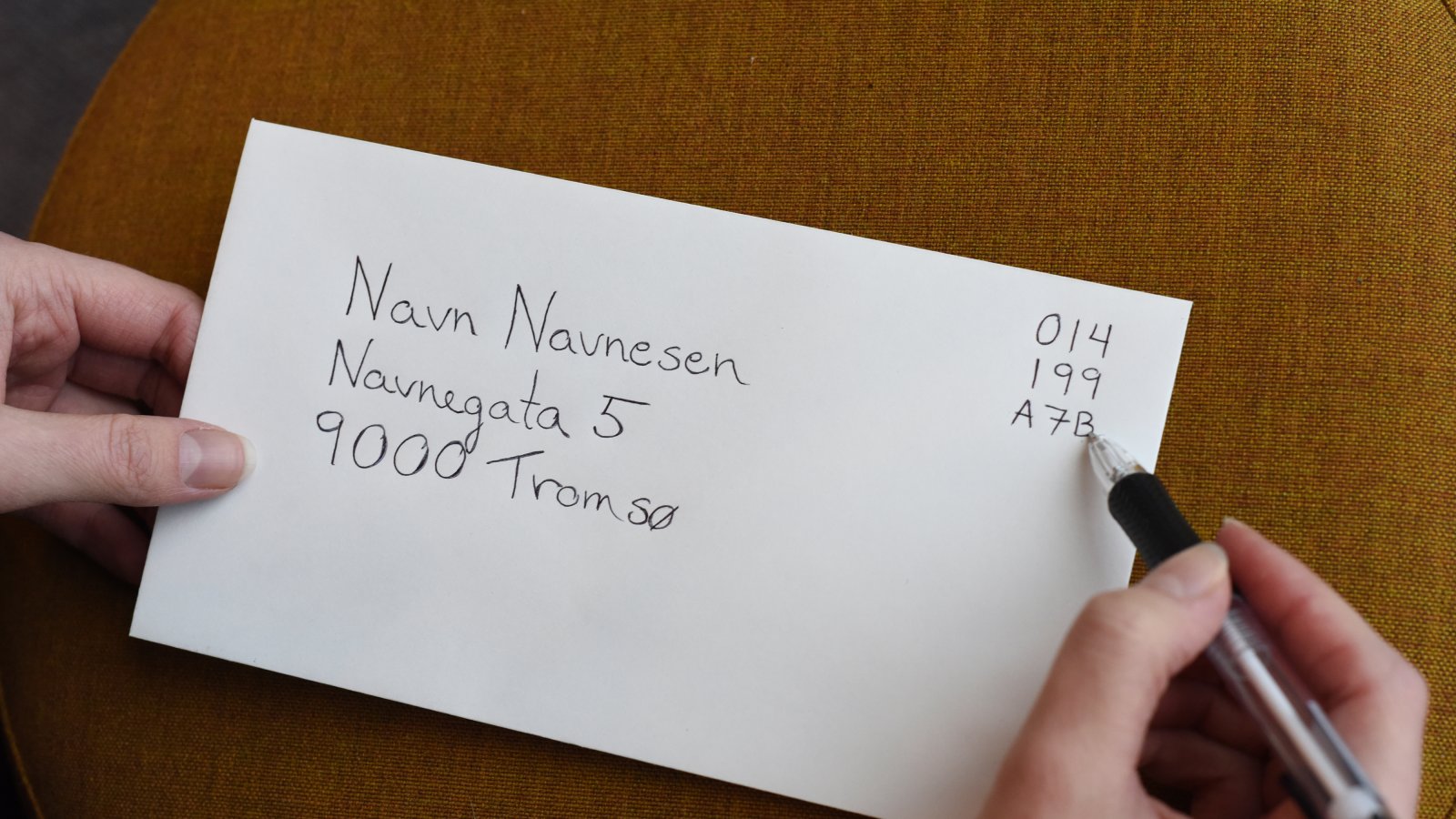 Letter with sending code