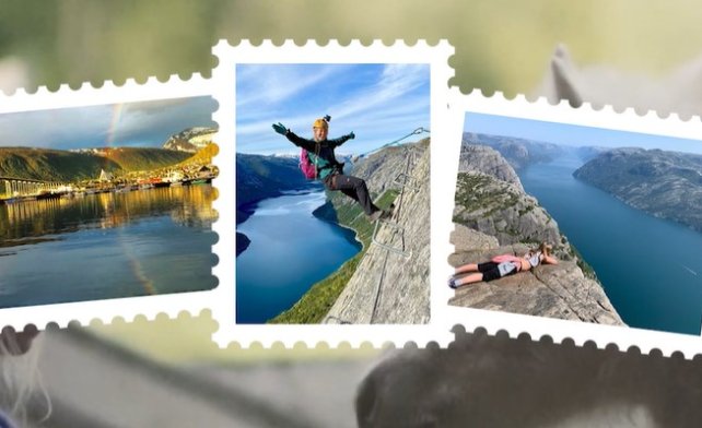 Examples of Norwegian memories as stamps
