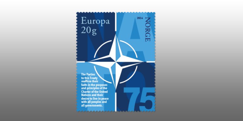 Frimerke med NATOs symbol, kompassrosen