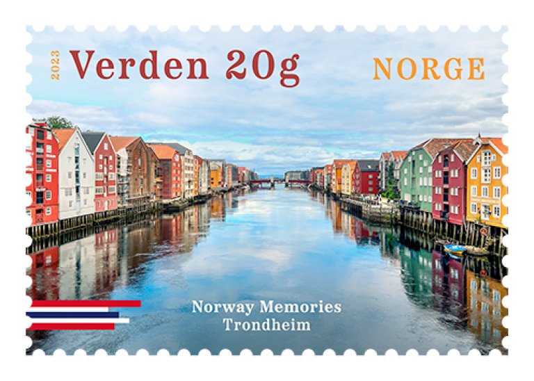 Motiv fra Trondheim i serien Norgesminner – NK2098