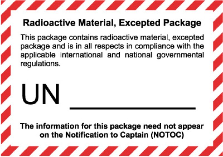 Etikett Radioactive Material